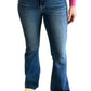 Risen - High Rise Raw Cut Flare Jeans