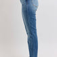 Judy Blue - Mid Rise Skinny Cuff Jeans