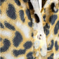 See U Soon - Animal Print Satin Button Front Blouse