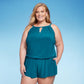 Top tankini feminino FPS 50 em camadas verde-água® preto tamanho P
