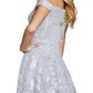 Jovani - Diaphanous Off-the-shoulder Gown