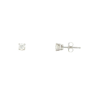 Aamiaa - Brincos de diamante natural redondo brilhante de 0,40 quilates