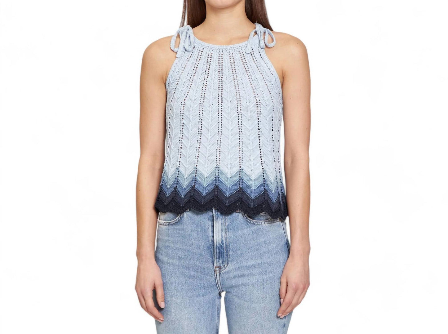 Autumn Cashmere - ZIG ZAG HALTER TANK TOP