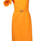 Oscar De La Renta - Women's Drape Neck Detail Slit Dress