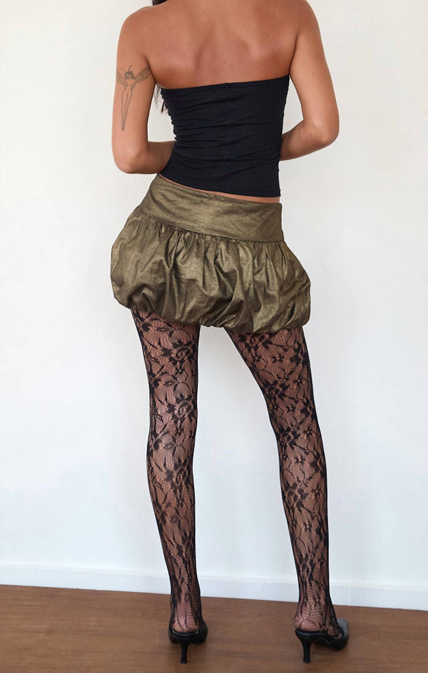Motel Rocks - Metalic Sisla Puff Skirt