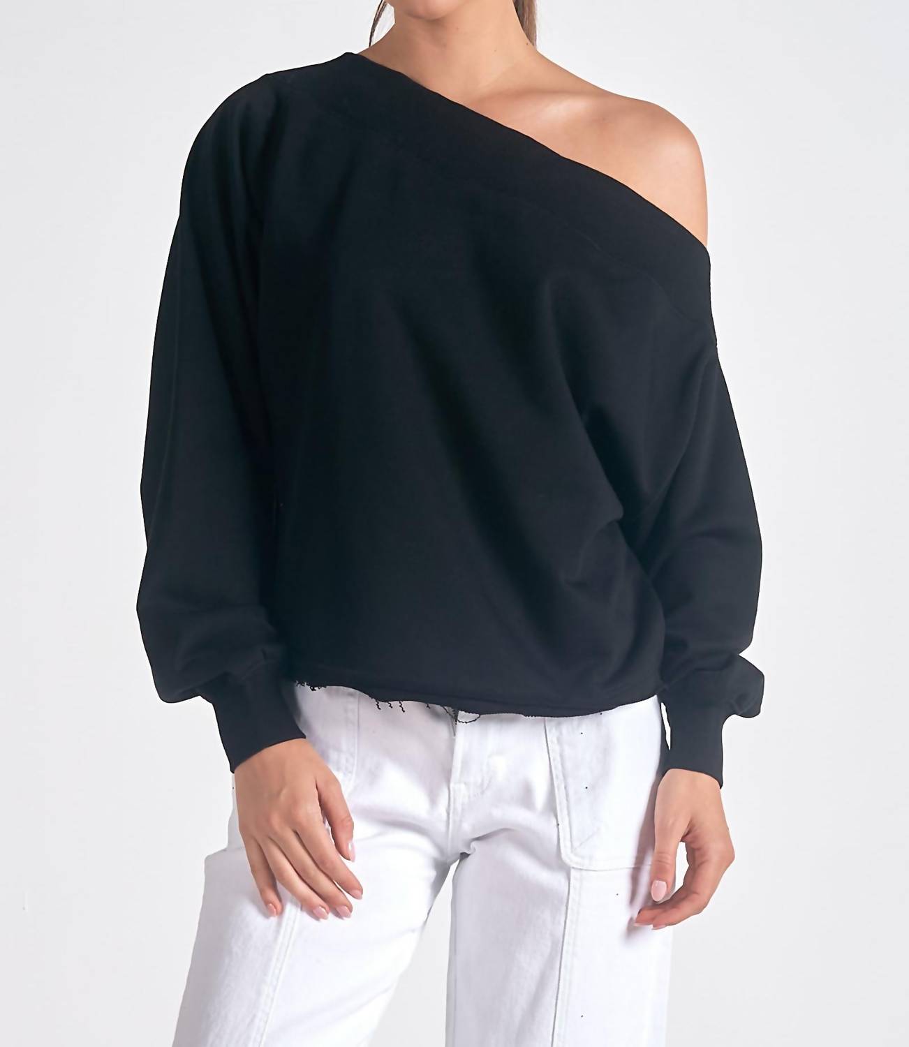 Elan - Long Sleeve Off Shoulder Top