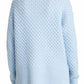 Nordstrom - Wool Blend Blue Mock Neck Cable Knit Oversized Sweater