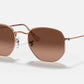 Ray Ban - Hexagonal Flat Lens Medium Non Polarized Sunglasses Rb3548n 9069a5