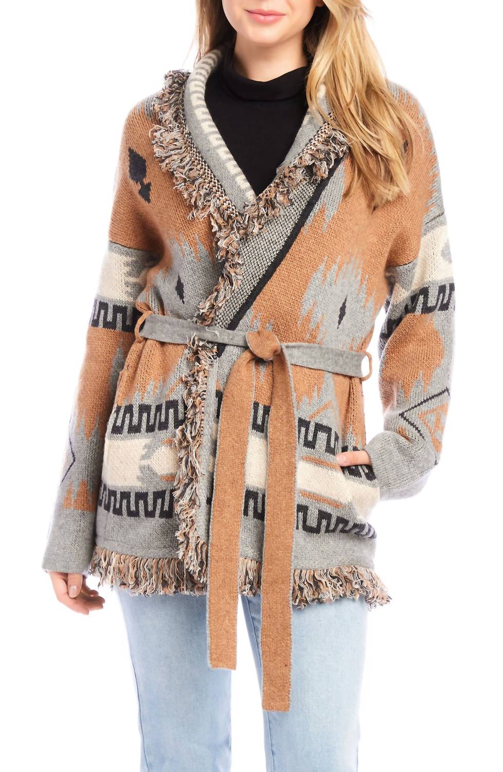 Karen Kane - Fringe Cardigan Sweater
