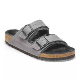Birkenstock - Sandália feminina Arizona Shearling