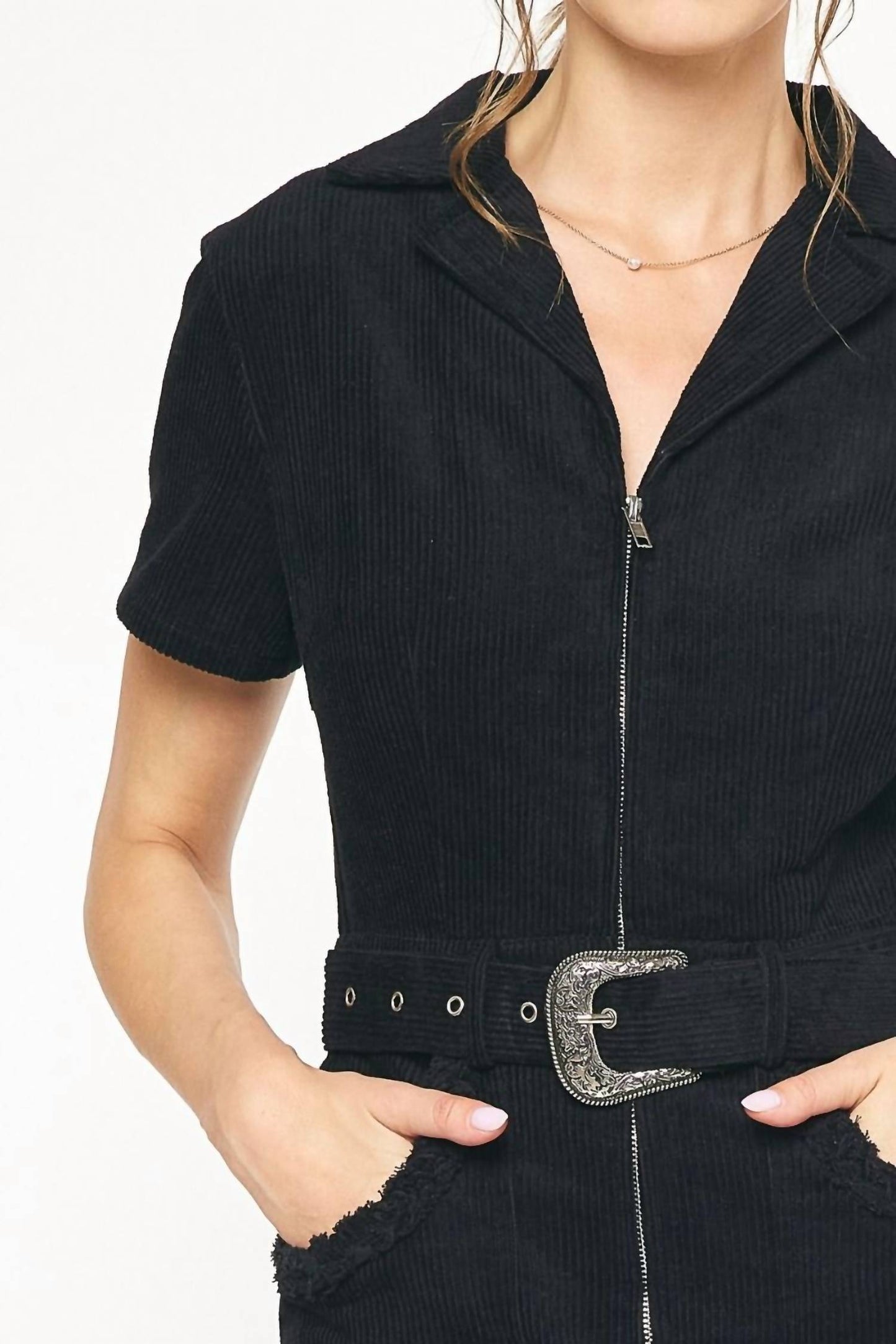 Entro - Cowgirl Corduroy Mini Dress