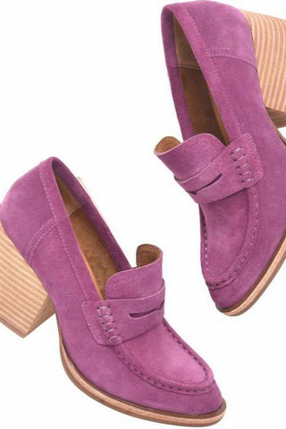 Kork-Ease - Mocassim de salto alto em camurça Modeste