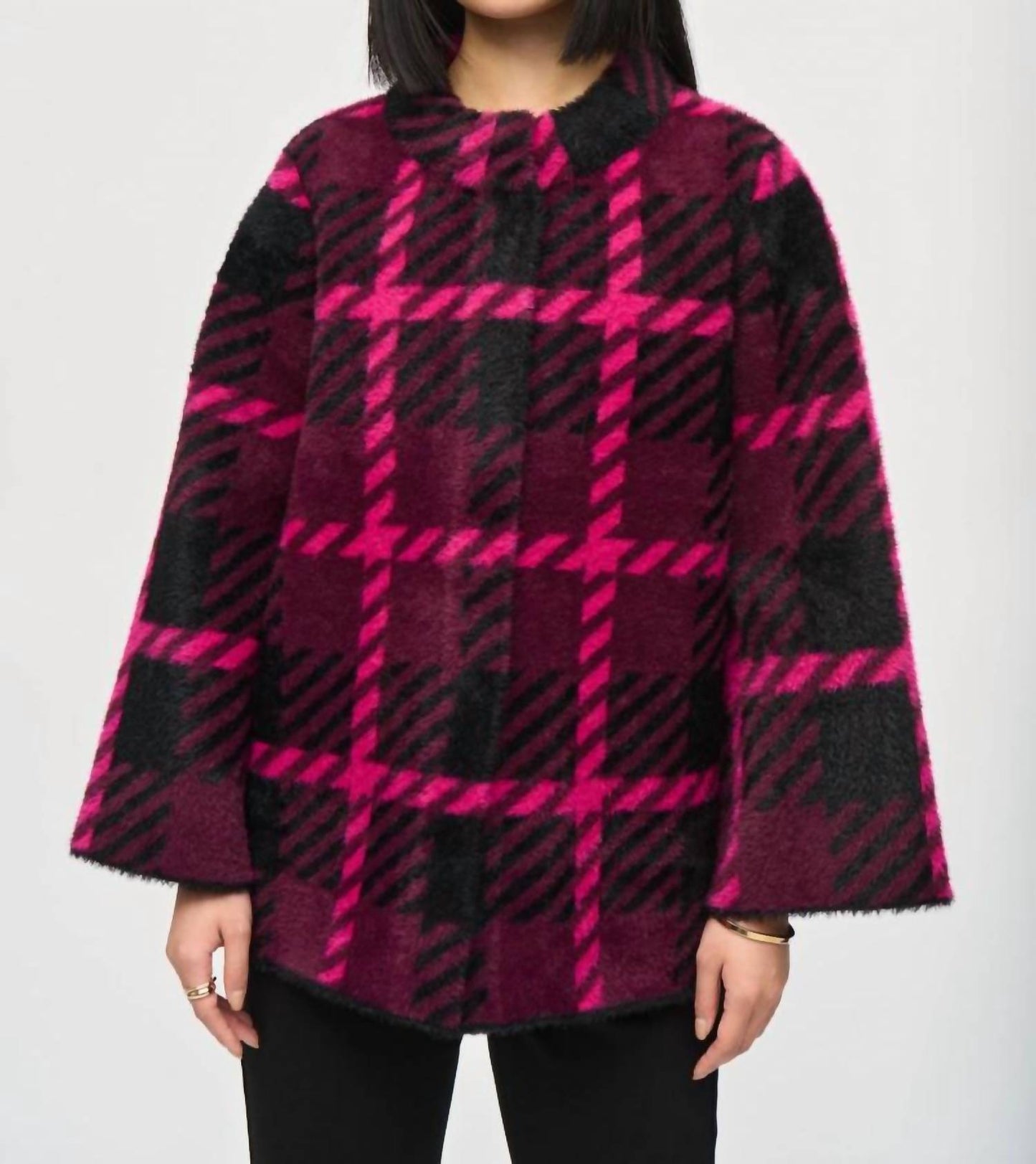 Joseph Ribkoff - Plaid Long Sleeve Jacket