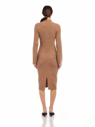 Fifteen Twenty - Sweater Mock Neck Midi Dress