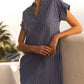 Oliphant - V-neck Roll Sleeve Mini Dress