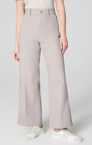 Spanx - Calça curta de sarja elástica com perna larga