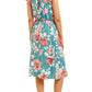 Adrianna Papell - Short Sleeve Tie Back Floral Jersey Dress