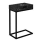 Accent Table, C-Shaped Contemporary & Modern Elegant Design