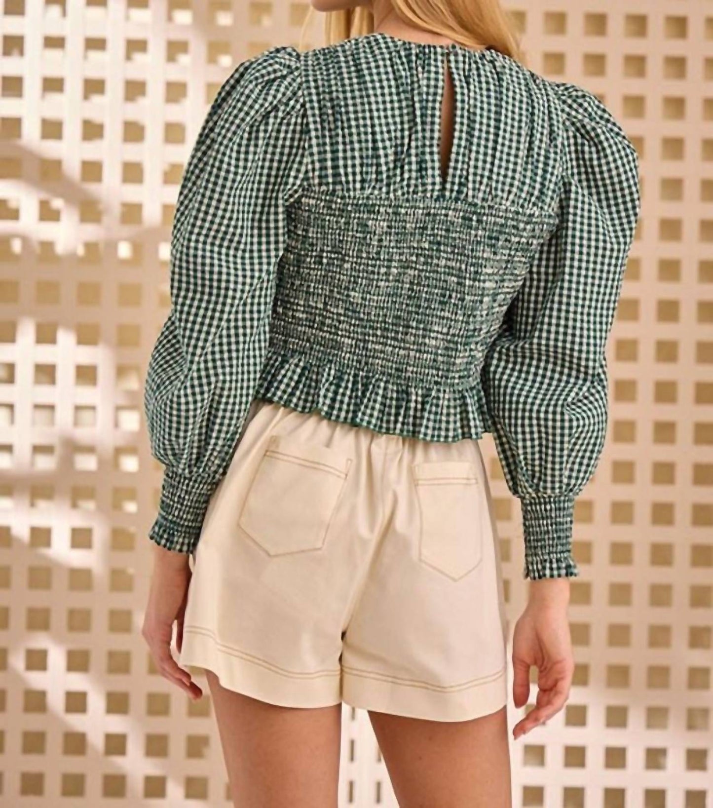 Hunter Bell - Eubanks Smocked Top