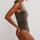 Free People - Tie Shoulder Sleeveless Textured Bodysuit