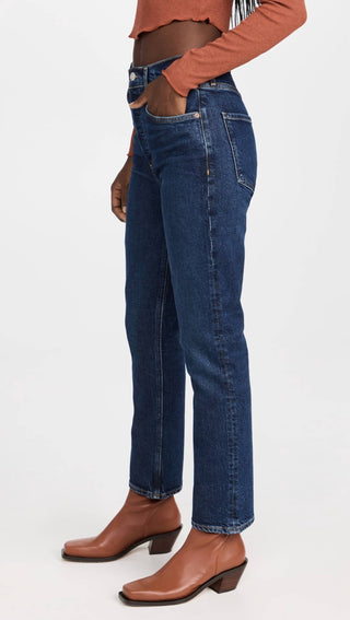 Agolde - Riley High Rise Straight Crop Jean