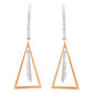 14K Rose and White Gold 3/8 Cttw Diamond Windchime Drop and Dangle Earring (G-H Color, SI1-SI2 Clarity)