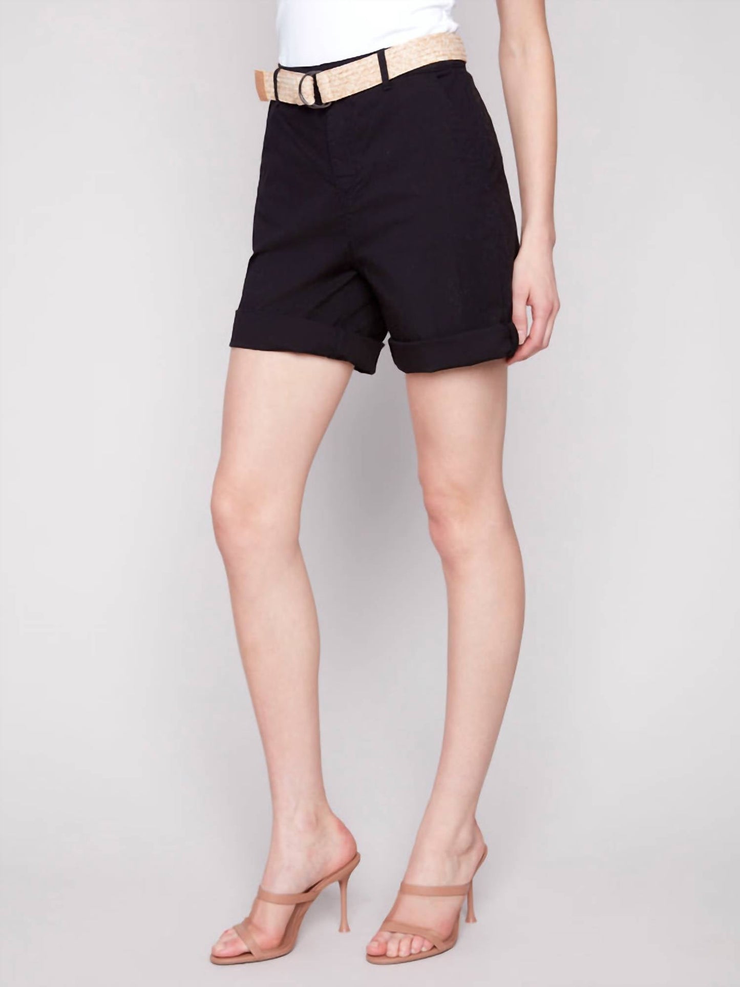 Charlie B - Cuffed Shorts With Belt