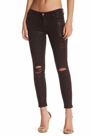 7 For All Mankind - Calça Jeans Skinny Coated Distressed