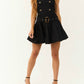 Baby Pink - Strapless Belted Full Pleated Mini Dress