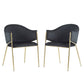 Modern Upholstered Dining Chair With Plush Velvet and Metal Frame