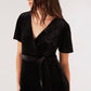 Apricot - Angel Velvet Wrap Jumpsuit