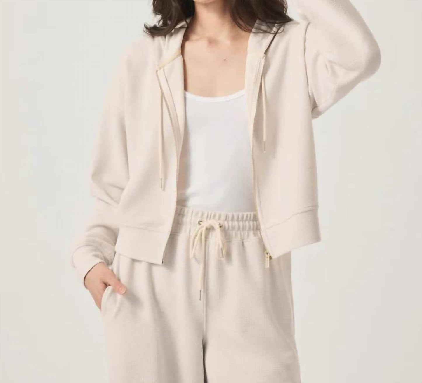 Splendid - Waffle Scuba Zip-Up Pullover