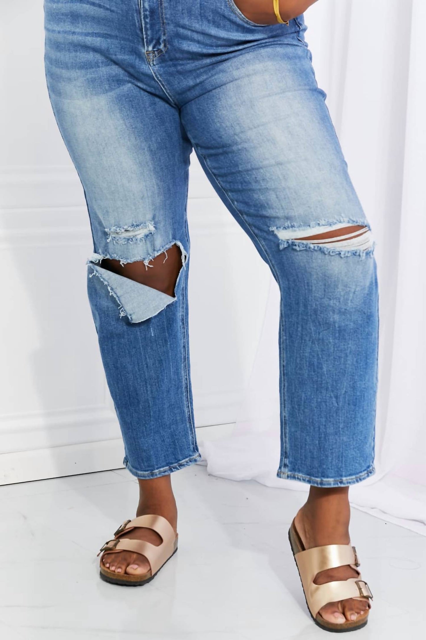 Risen - Women's Full Size Emily High Rise Relaxed Jeans