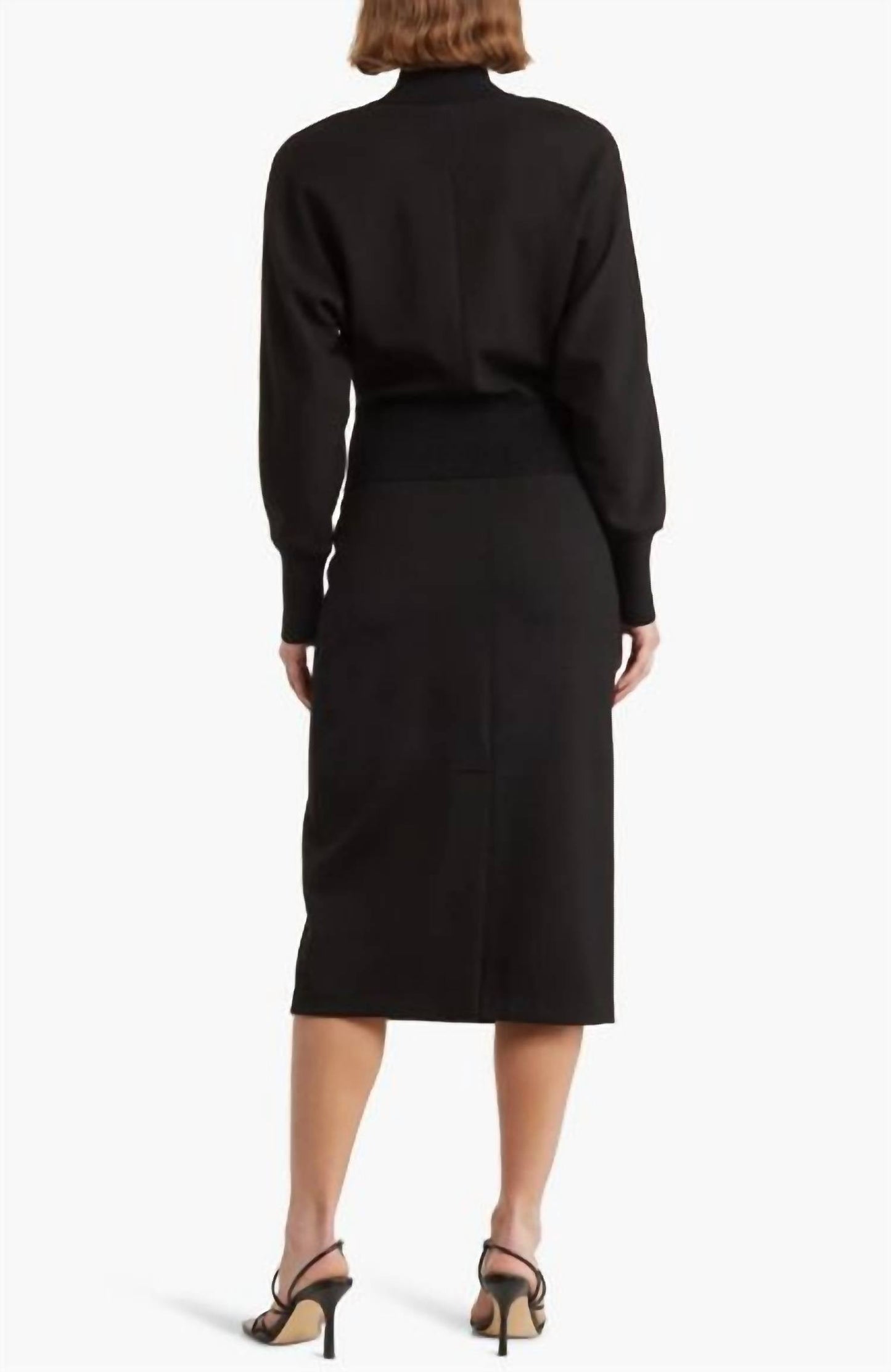 Theory - Turtleneck Long Sleeve Knit Sweater Dress