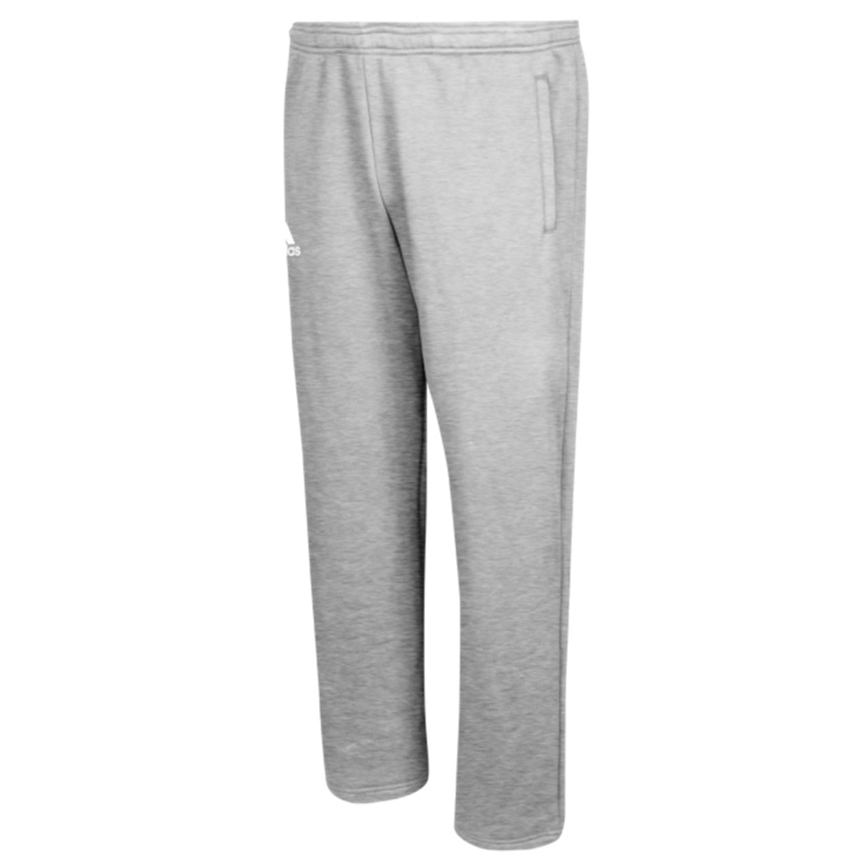 Calça de moletom esportiva masculina Adidas Fleece cinza mesclado