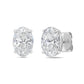 Diana M Jewels - Women's 1.50 Cts Oval Lab Diamond Stud Earrings