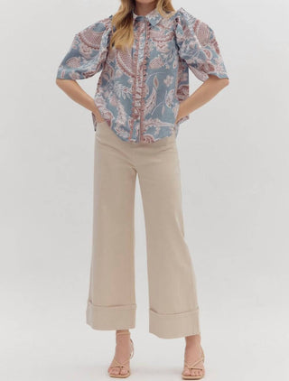 Entro - Palo Alto Modern Paisley Top