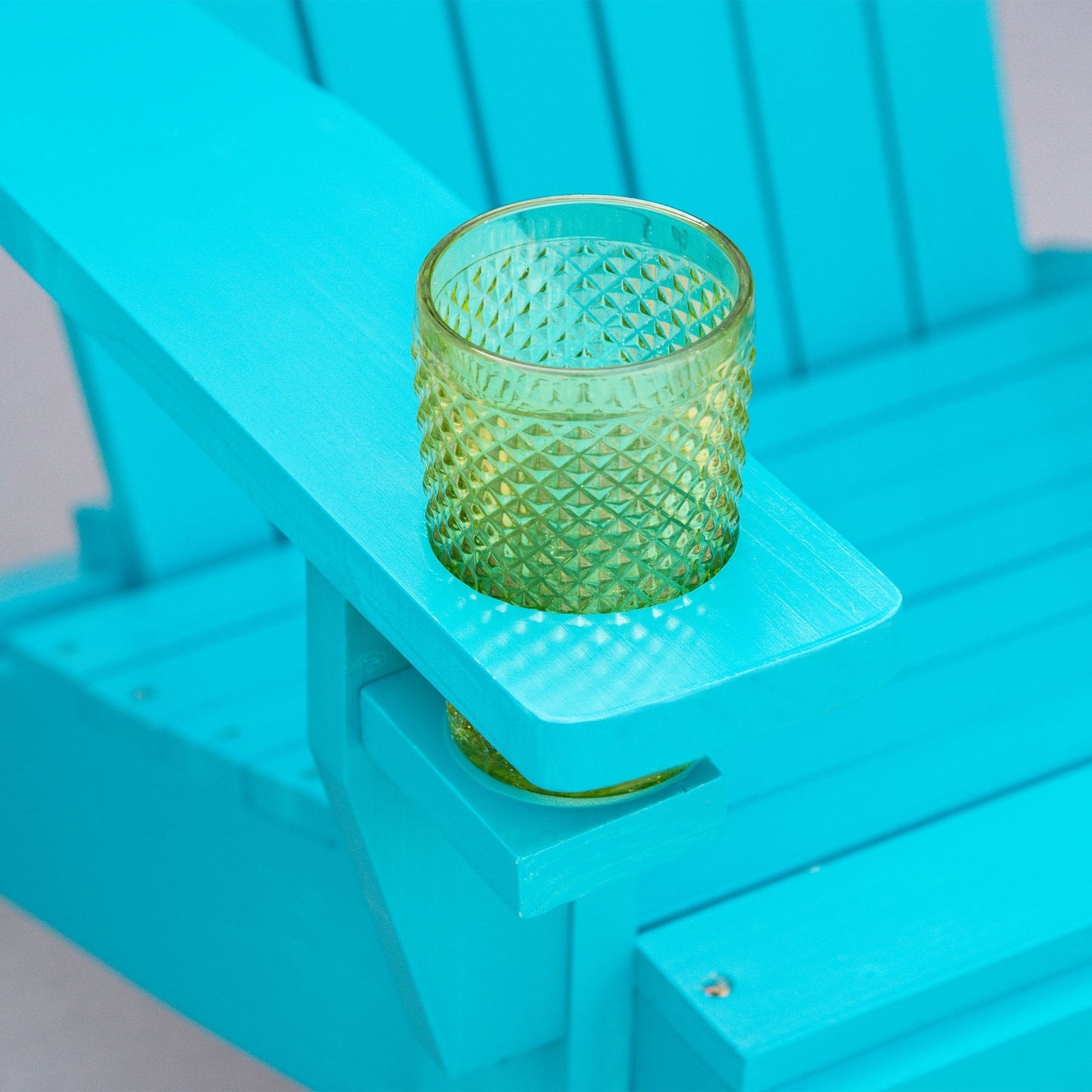Classic Wood Adirondack Chair with Cupholder