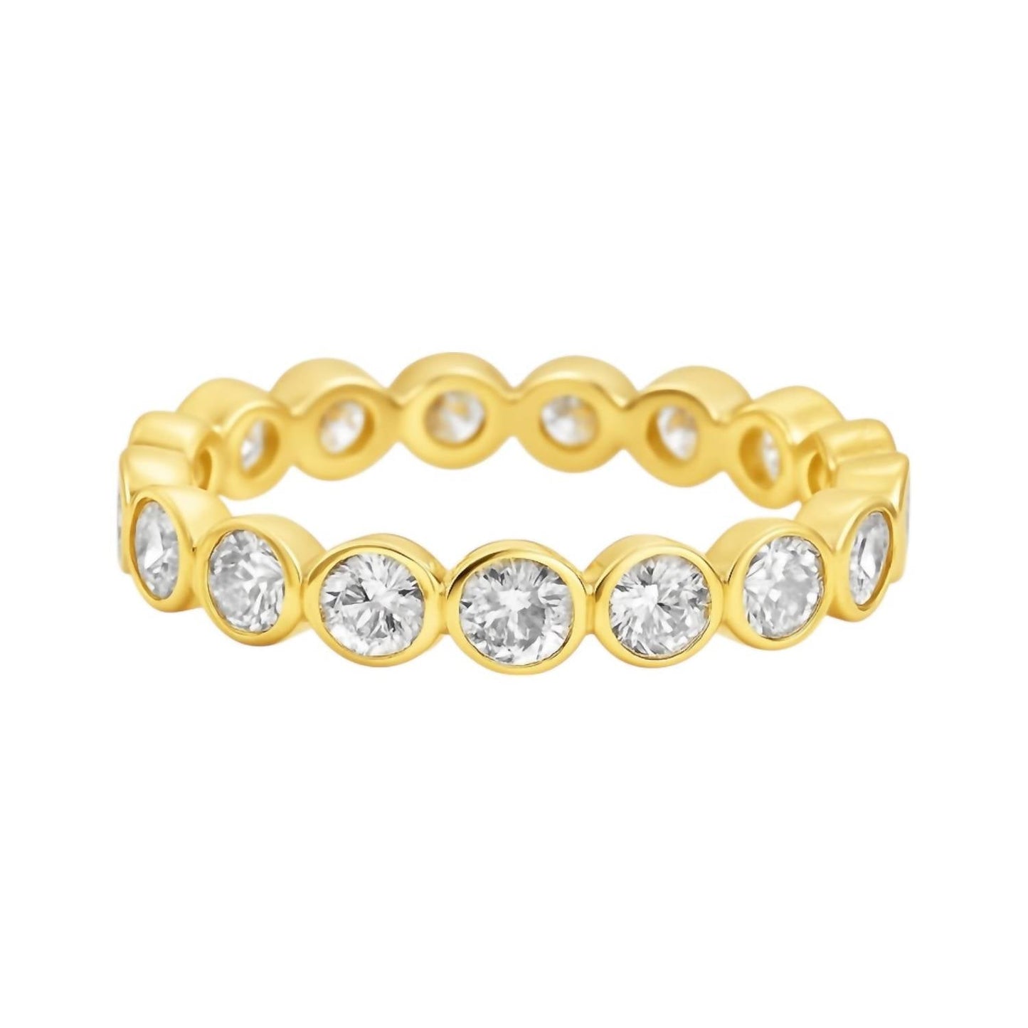 Allyanna Gifts - Women's Sterling Silver Moissanite Eternity Band