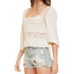Hem & Thread - Boho Find Crochet Peplum Top