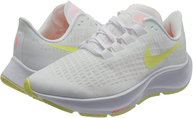 Tênis de corrida Nike Air Zoom Pegasus 37 feminino, branco/zitron/manga