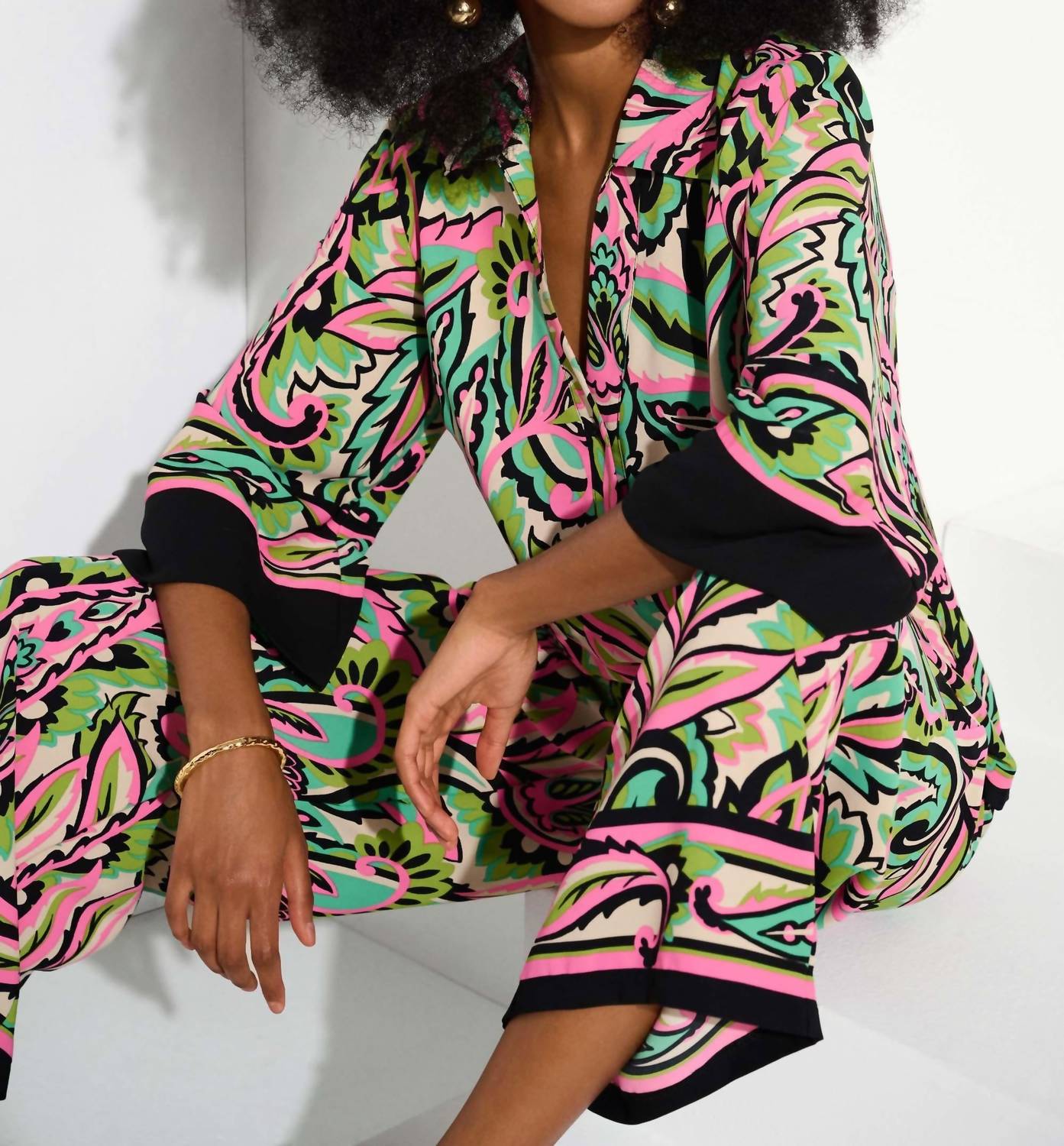 Joseph Ribkoff - Woven Paisley Print Boxy Top