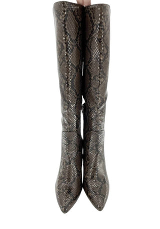 14Th & Union - Women's Jarden Snake Print Glossy Vegan Leather Tall Boots