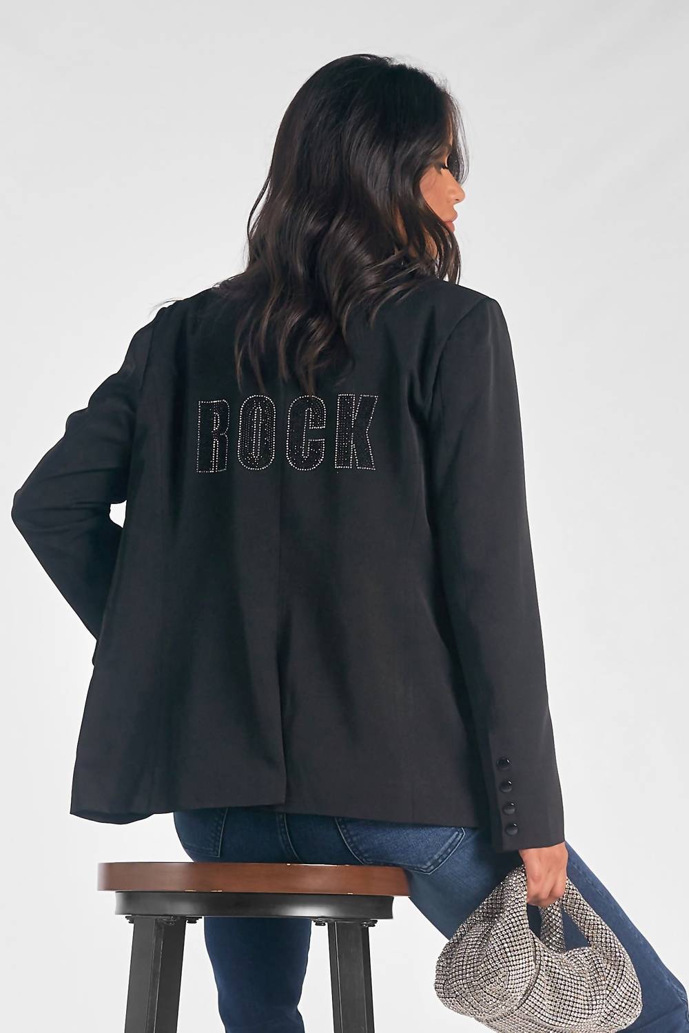 Elan - Rhinestone Rock Blazer