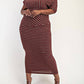 The Curve La - Plus Size Stripe Lurex Knit Off Shoulder Knit Midi Dress