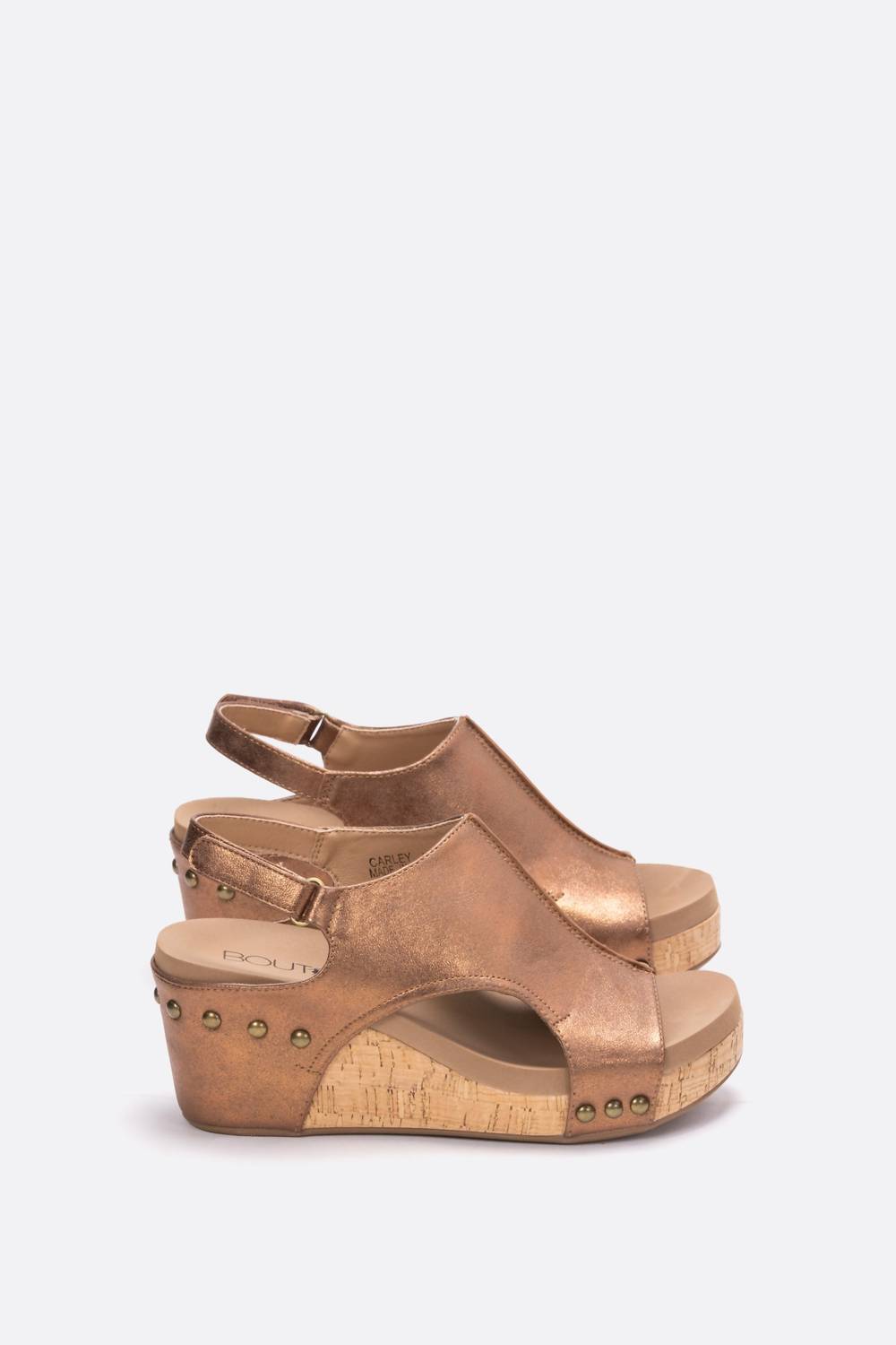 Corkys Footwear - Women's Carley Faux Leather Wedge Sandal
