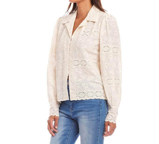 Karen Kane - Long Sleeve Embroidered Blouse