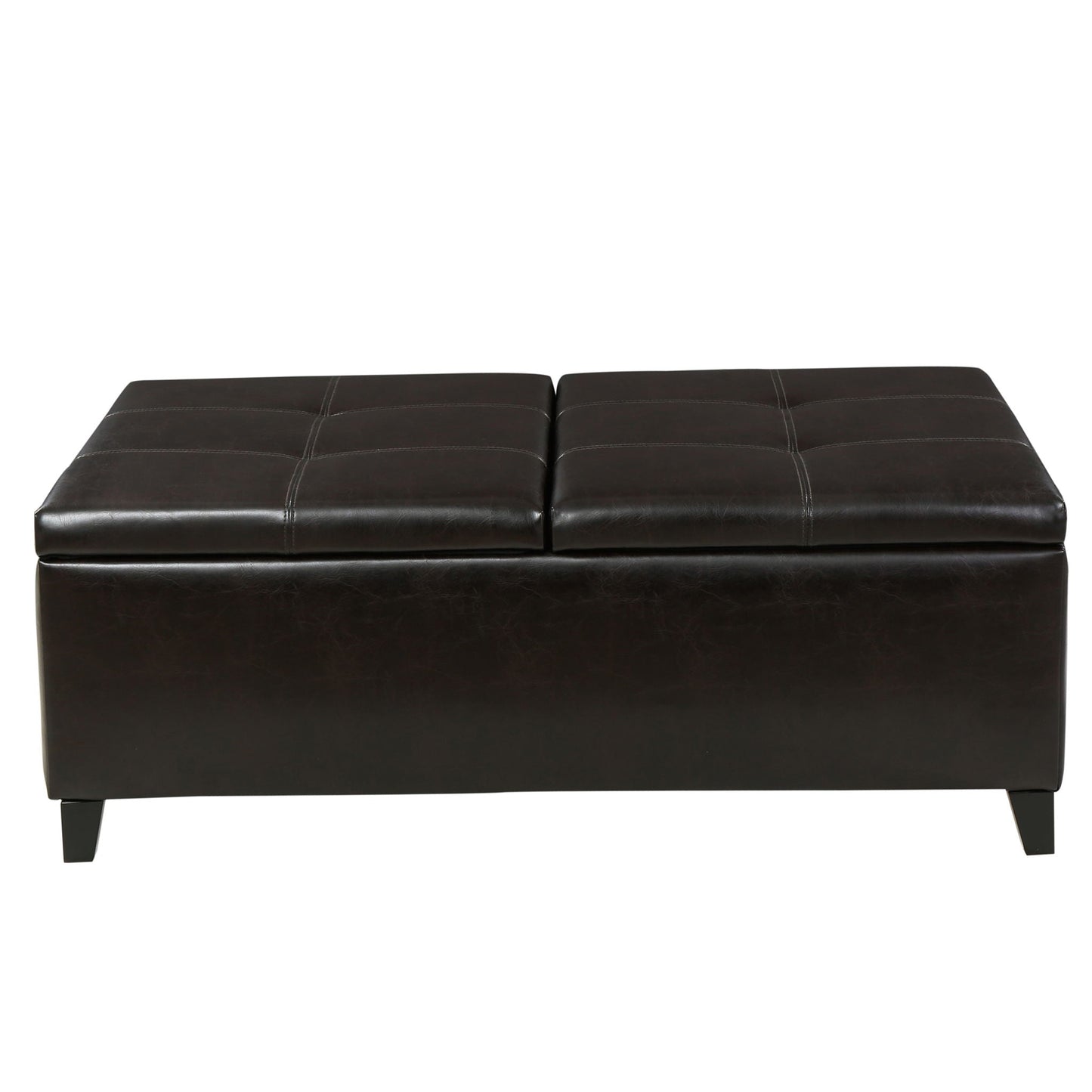 Lanister - Ottoman Double Top Storage - Brown