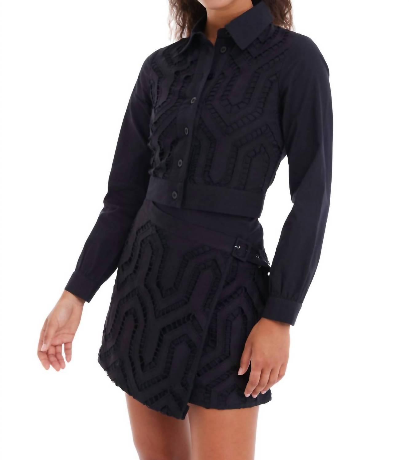 Allison New York - Diamond Crop Shacket