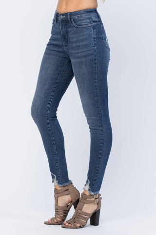 Judy Blue - Calça jeans skinny Alyssa Tummy Control de cintura alta